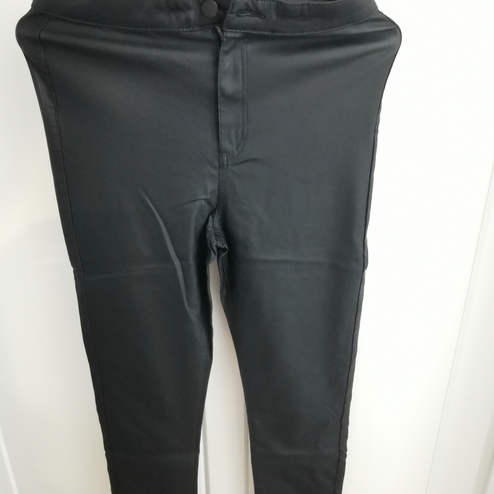 Black Faux Leather Pants